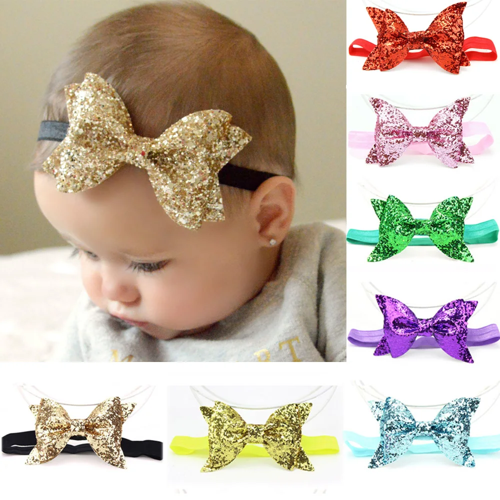 

Baby Toddler Cute Glitter Sequin Big Bowknot Headband Headwear Hair Accessories HATYS0325