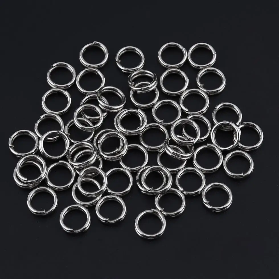 Рыболовное кольцо с двойной петлей из нержавеющей стали 250 шт./партия 5 размеров