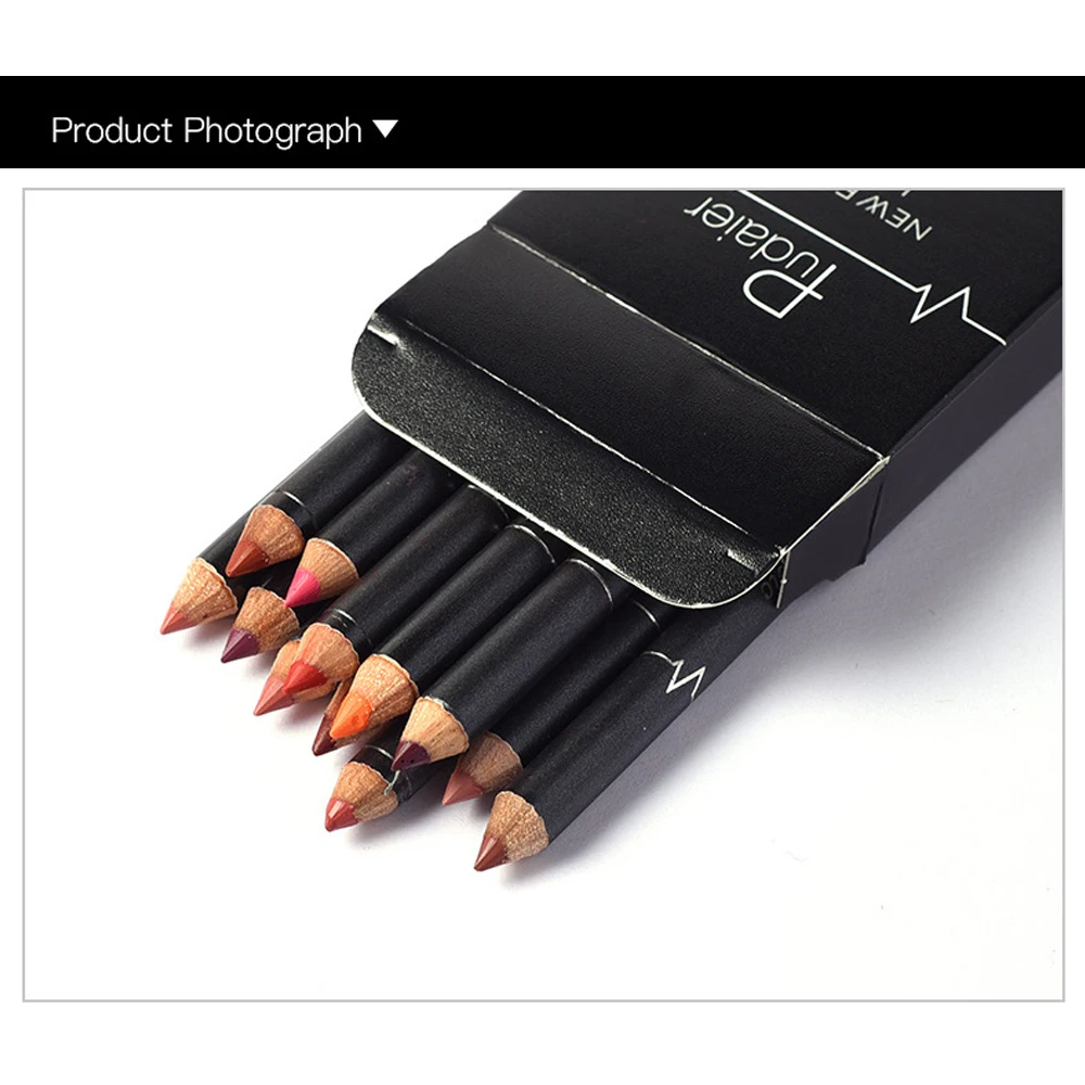 Новый 12 видов цветов Красота Professional Lip liner Водонепроницаемый длительный контур