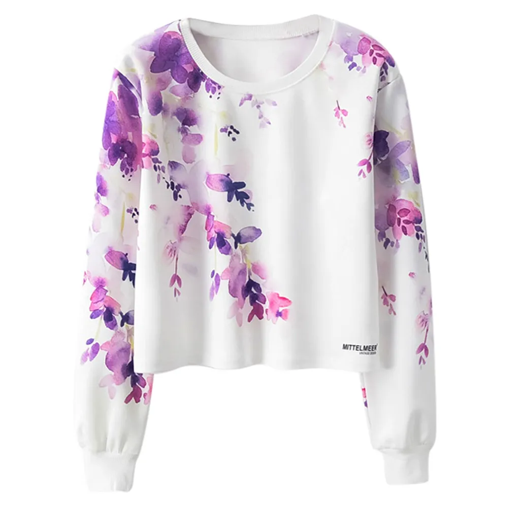 Кофты 2019 Женская Повседневная блузка свободного кроя с длинным рукавом О