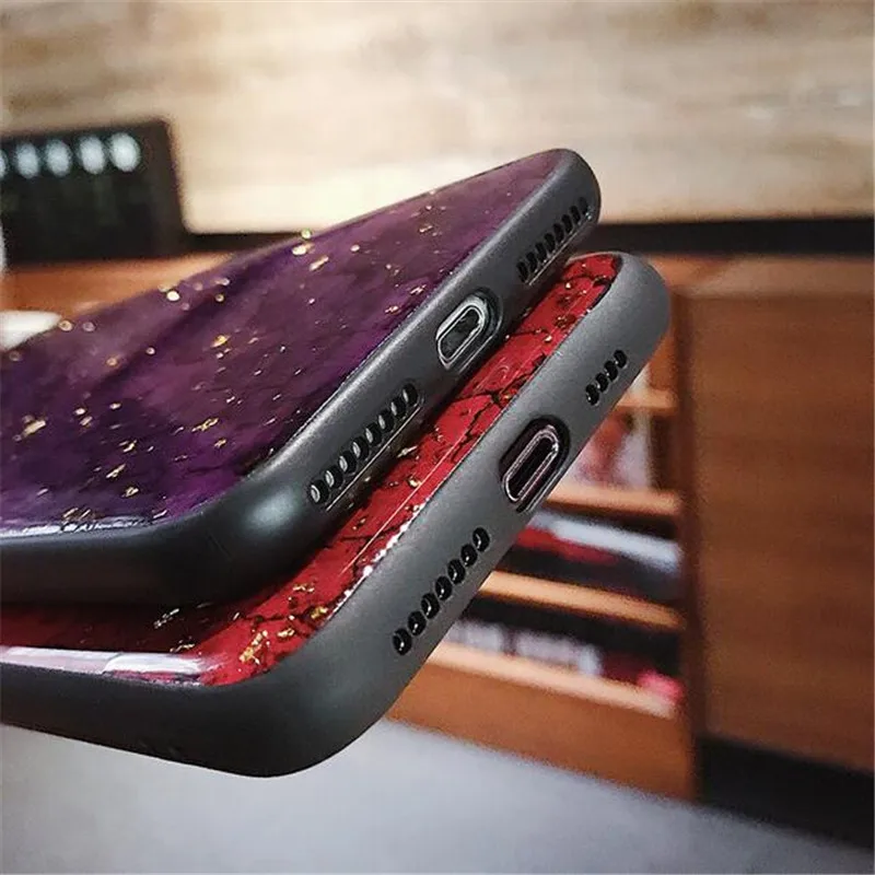 Модный Платиновый мраморный мягкий чехол для iphone 6 S 7 8 plus X XR XS MAX samsung galaxy S8 S9 Note 9
