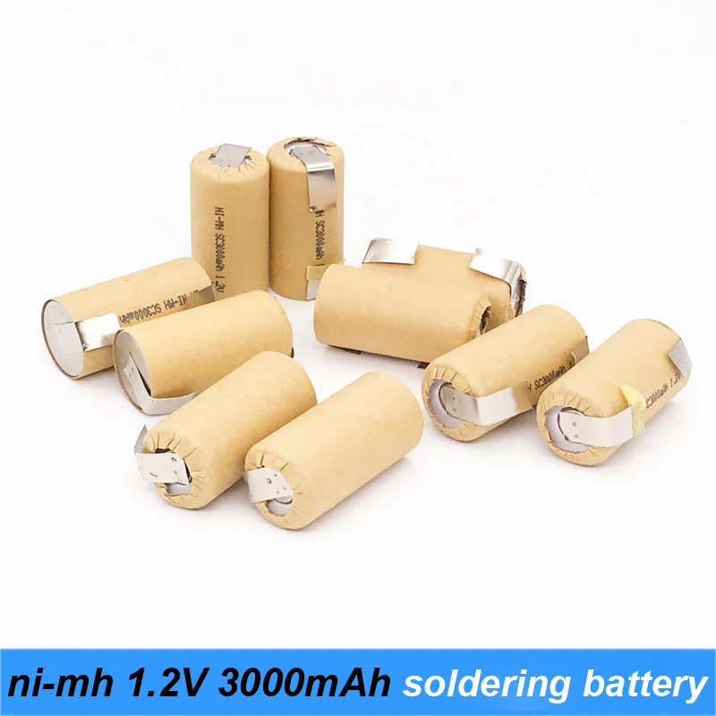Turmera 1 2 V Ni MH аккумуляторная батарея 3000mAh 30A паяльная лента для отвертки