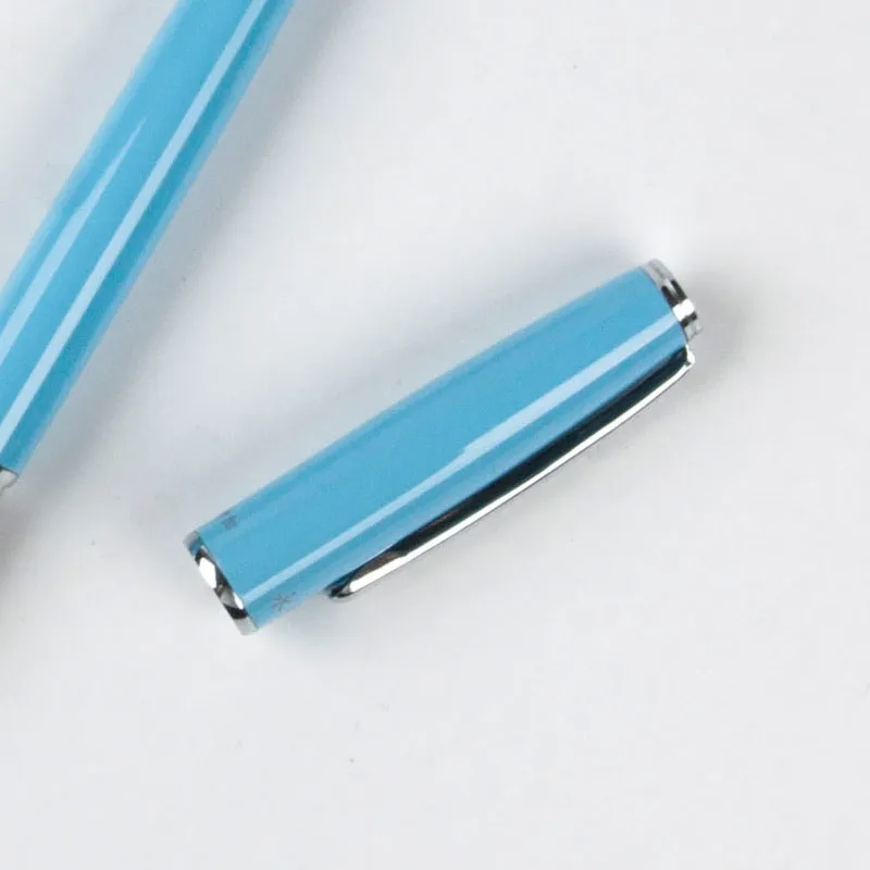 Роскошные Металлические чернильные ручки для письма небесно синяя деловая