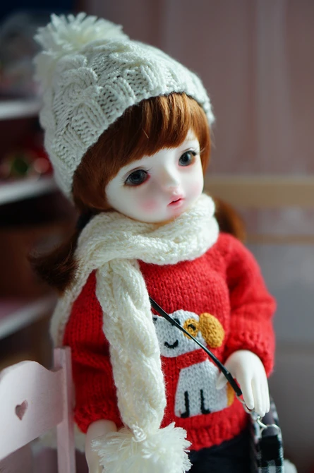Аксессуары для кукол 1/8 1/6 bjd ручной работы плетеные шарфы лучший подарок детей 1