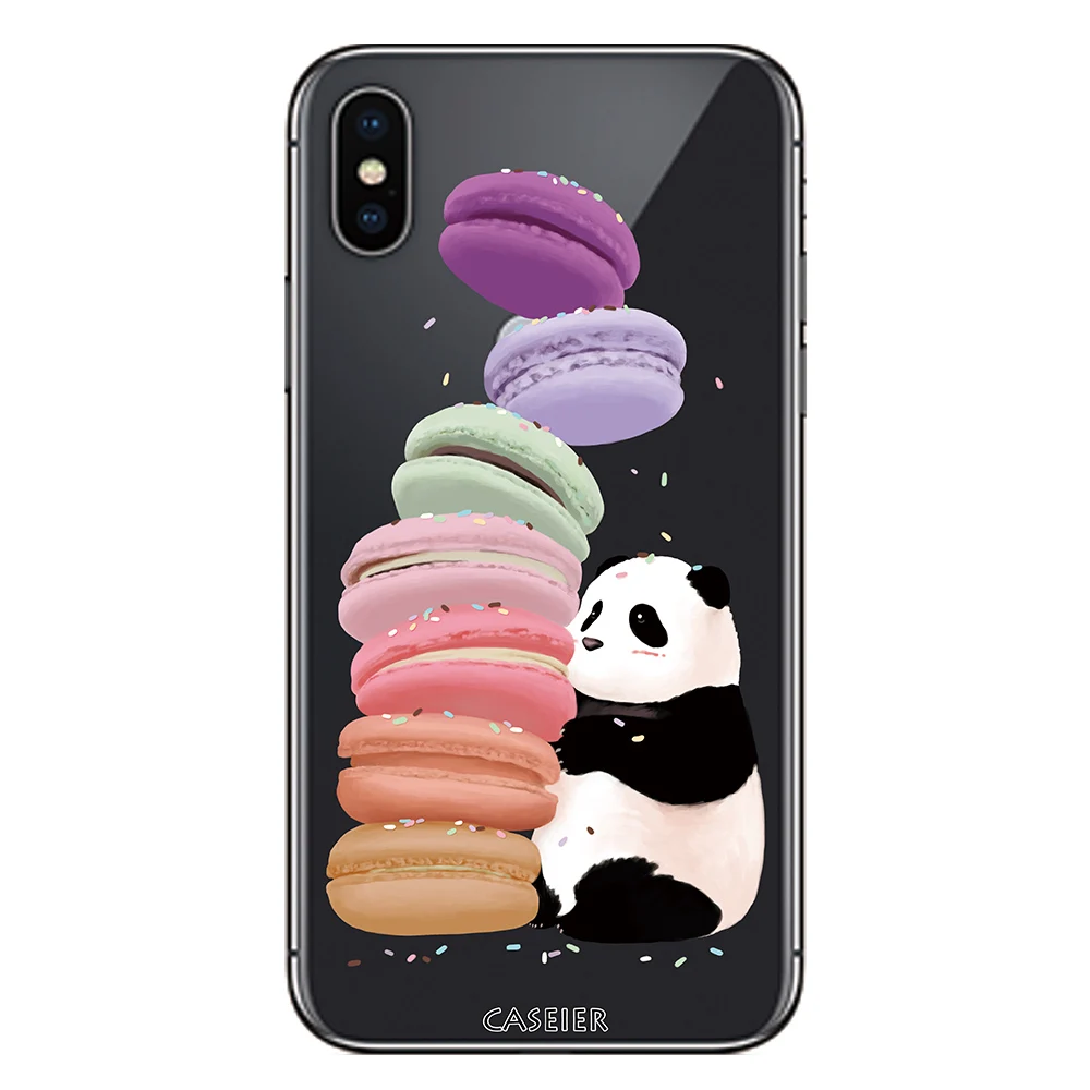 Чехол caseier с милой пандой для iPhone XS Max XR X 7 8 Plus Ультратонкий силиконовый чехол из