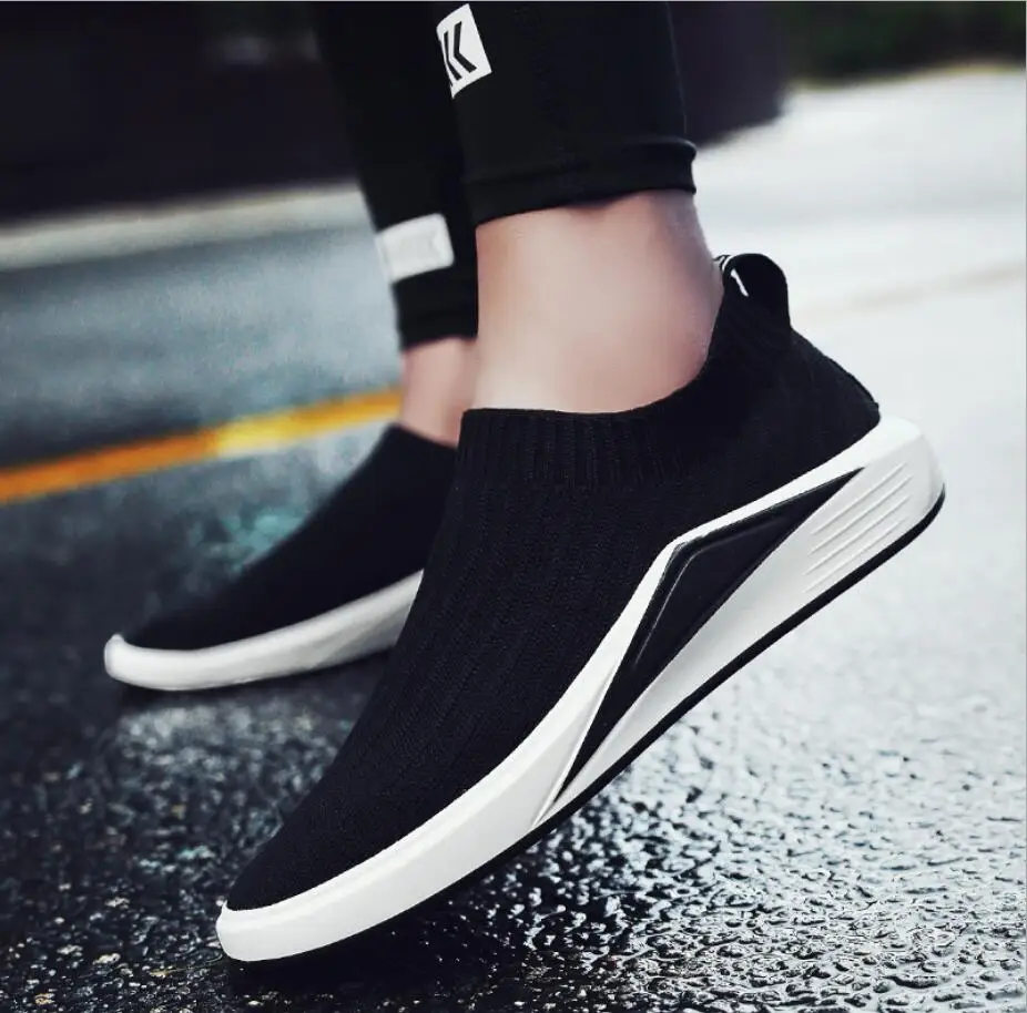 2018 New Mens Socks Shoes Mesh Breathable Comfortable male Casual Slip on Loafers zapatos hombre tenis masculino | Обувь