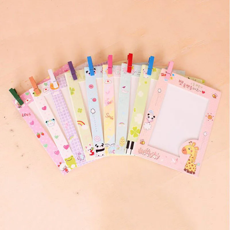 9 шт./компл. мультяшная бумажная рамка для фотографий детская ручная печать 6