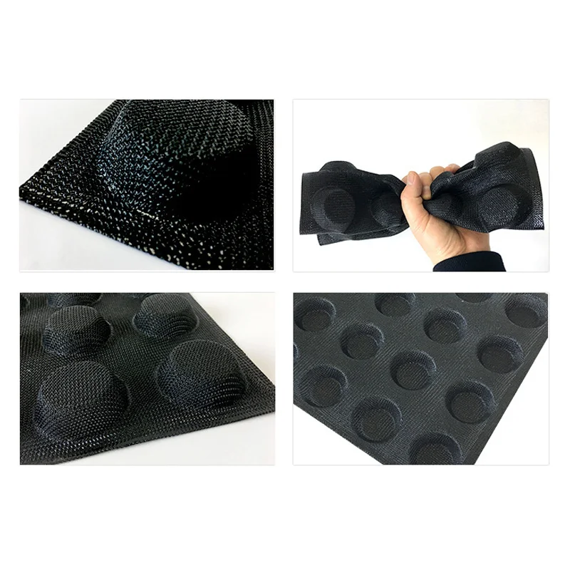Meibum из стекловолокна, силиконовая круглая форма для хлеба, различные гамбургерные формы для печенья, черная пористая форма, форма для пирога, пирожная сковорода, антипригарные Инструменты для выпечки