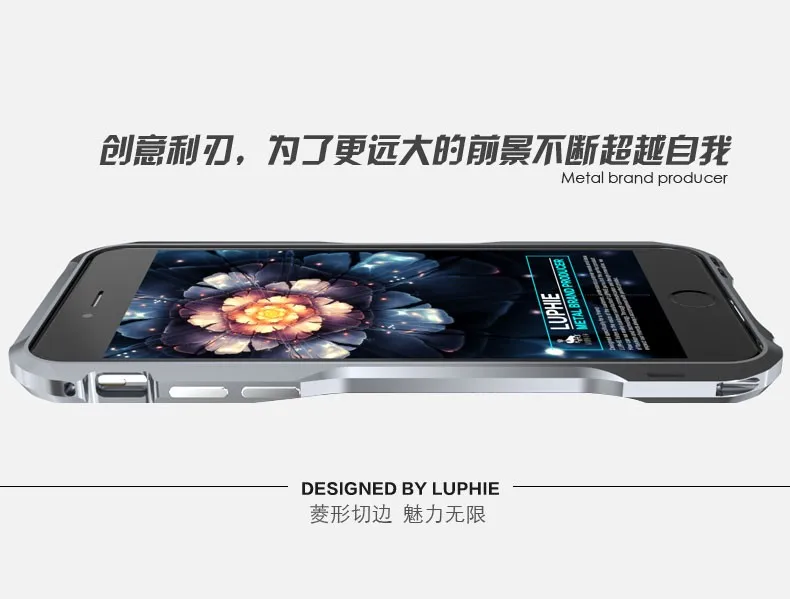 Luphie чехол для iPhone X 6 s 8 7 противоударный Броня металлический бампер неправильной