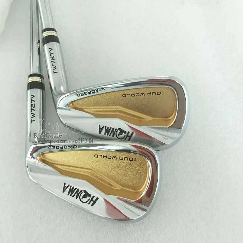 Новые клюшки для гольфа HONMA TW727V утюги для гольфа набор 4-10 золотых утюгов набор клубов Стальной вал R или S Гольф Вал Cooyute
