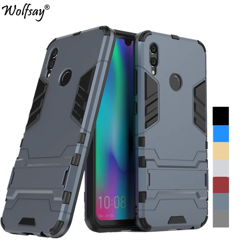 Чехол для Huawei P Smart 2019 резиновый силиконовый армированный чехол-бампер ПК с