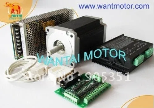 Рекомендую! Шаговый двигатель Wantai Nema 34 85BYGH450D 008 1090oz in + Драйвер DQ860MA 7.8A 80V 256Micro CNC для