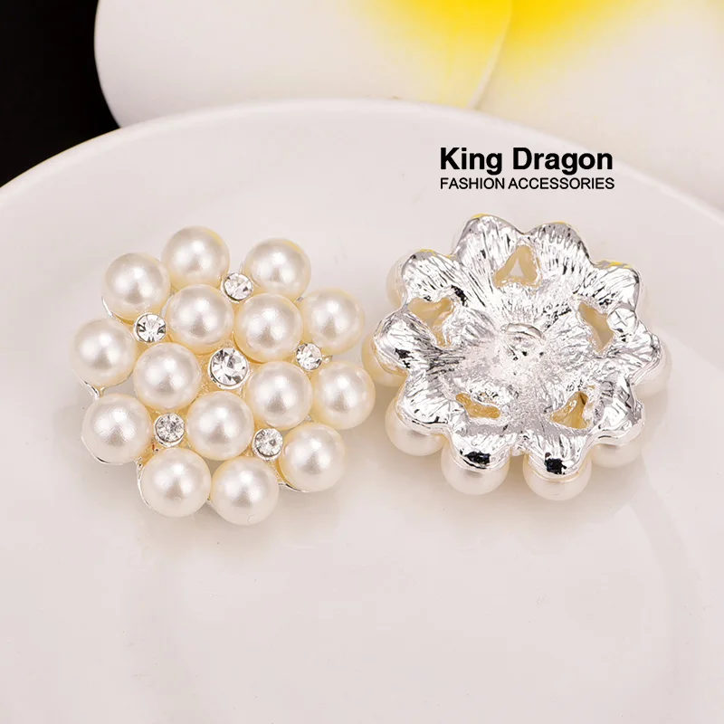 Высококачественная блестящая жемчужная пуговица со стразами используемая для