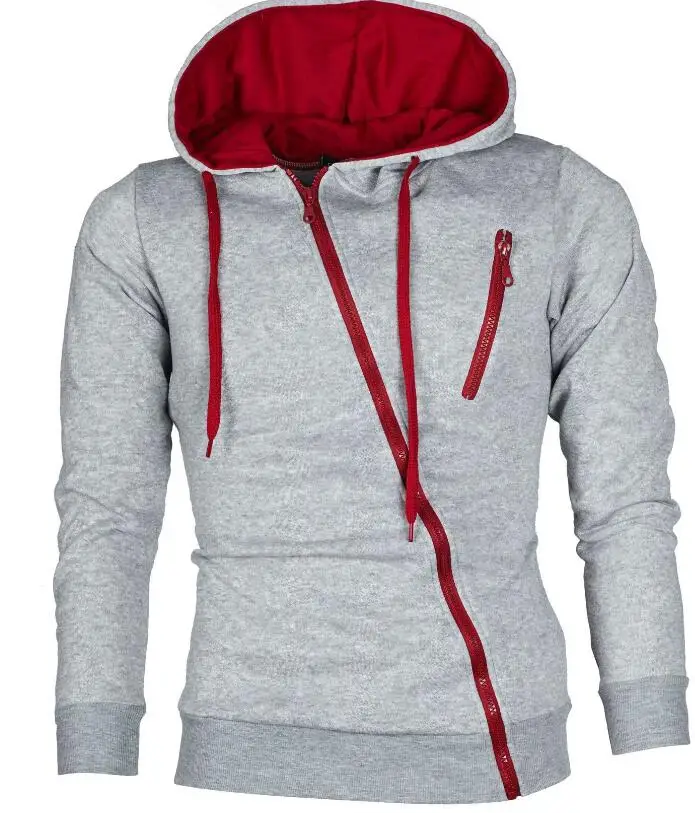 Модный Мужской Повседневный Кардиган с диагональной застежкой-молнией