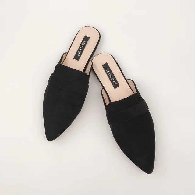 Мюли женские без задника сандалии на плоской подошве змеиная кожа застежки