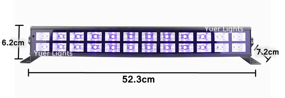 2XLot УФ Цветной СВЕТОДИОДНЫЙ светильник s 24X3 Вт мини светодиодные лампы для световых сценических эффектов вечерние Клубные диско-светильник для дома рождественские праздничные украшения