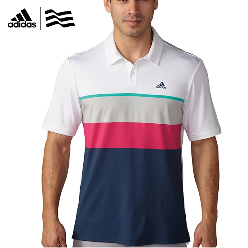 Adidaas мужская Гольф Одежды Polo Футболка Дополнительно многоцветные Анти-пот Мода