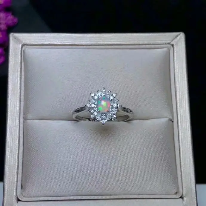 Shilovem стерлингового серебра 925 натуральный опал кольца fine Jewelry женские модные свадебные открыть новые подарок yhj040502ago