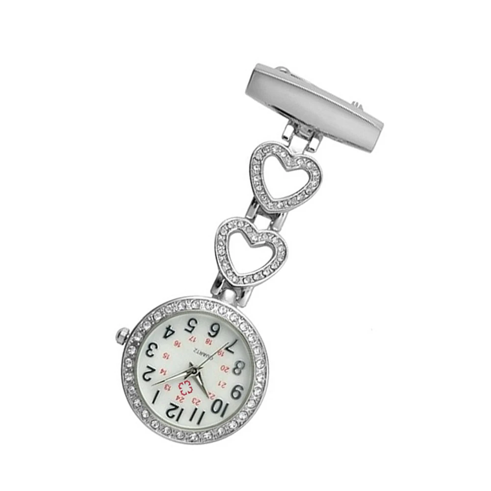 Ne Модные женские карманные часы с клипсой на сердце/пятиконечная звезда кулон