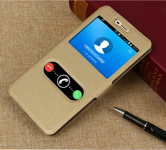 KC For Coolpad E502 New arrival ! Double window flip cover case for Modena 2/Coolpad Sky 3/5.5 inch + HQ | Мобильные телефоны и