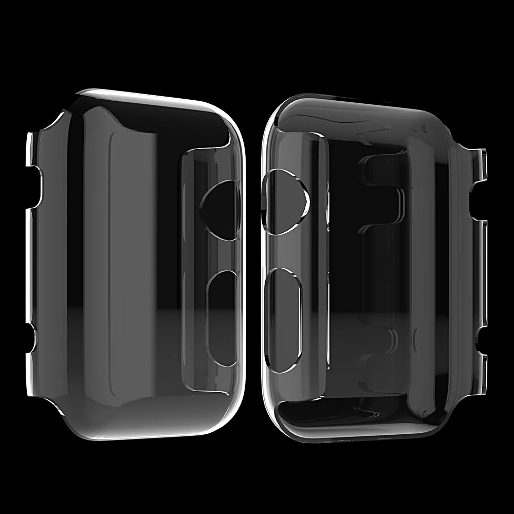 Прозрачная защитная пленка Besegad чехол бампер для Apple Watch iWatch Series 2 3 38 мм 42
