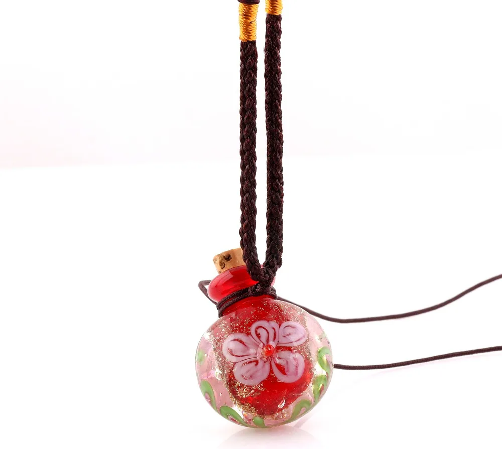 Модное платье с цветочным узором кулон ожерелье Красочный Бусины из стекла