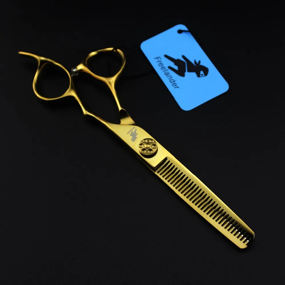 

6.0 inch gold hairdressing scissors flat shears bangs shears dental scissors senior hairdresser special scissors repair hair