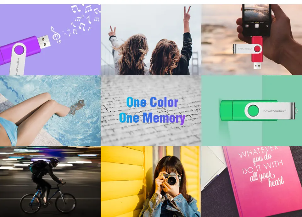 Moweek флеш-накопитель otg usb флеш-накопитель 4 ГБ 8 ГБ 16 ГБ 32 ГБ 64 ГБ для мобильного телефона android usb 2,0 флеш-накопитель usb флешка
