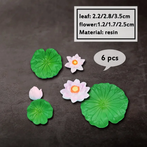 Миниатюрные животные BAIUFOR рыбки акула золотая рыбка русалка листья лотоса