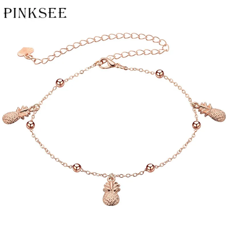PINKSEE браслет на ногу в виде ананаса цинковый сплав цепочка для ног ювелирные