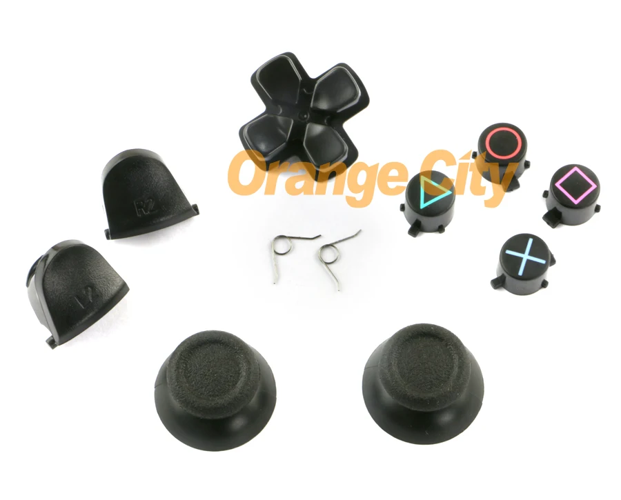 ChengChengDianWan 10 компл./лот черный 3D аналоговый джойстик кепки L2 R2 L1 R1 с пружинным D-pad