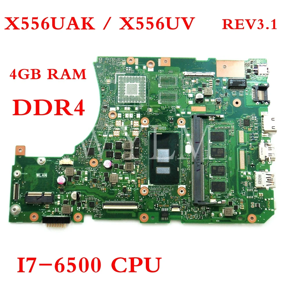 X556UAK/X556UV I7 6500CPU с 4 Гб оперативной памяти материнская плата REV3.1 для ASUS X556U X556UQ X556UR