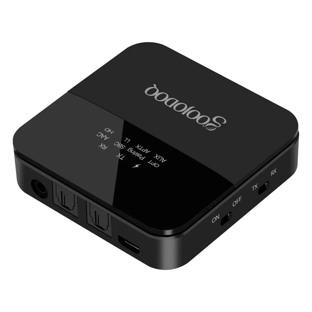 Черный Bluetooth 5,0 передатчик приемник 2 в 1 CSR8675 APTX HD LL адаптер RCA/SPDIF/3,5 мм Aux разъем для автомобильных наушников домашнего аудио ТВ ПК - Цвет: Черный