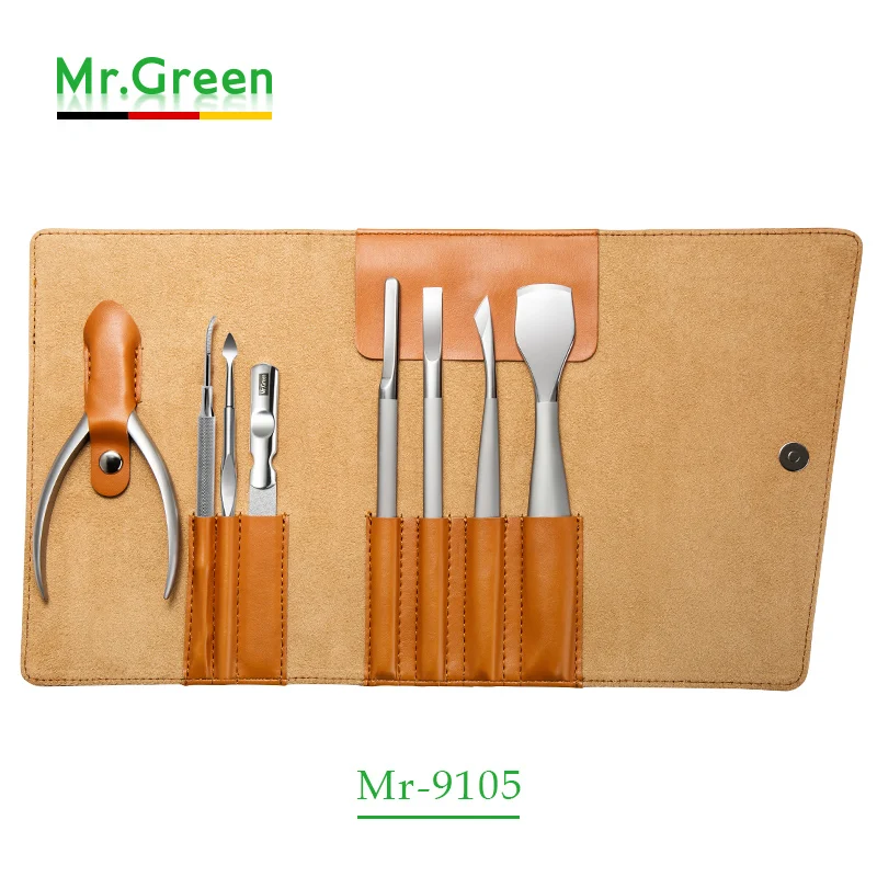 MR. GREEN педикюрный набор машинка для стрижки ногтей подарочный набор из нержавеющей стали профессиональные кусачки для маникюра с кожей набор для маникюра с чехлом набор для ногтей