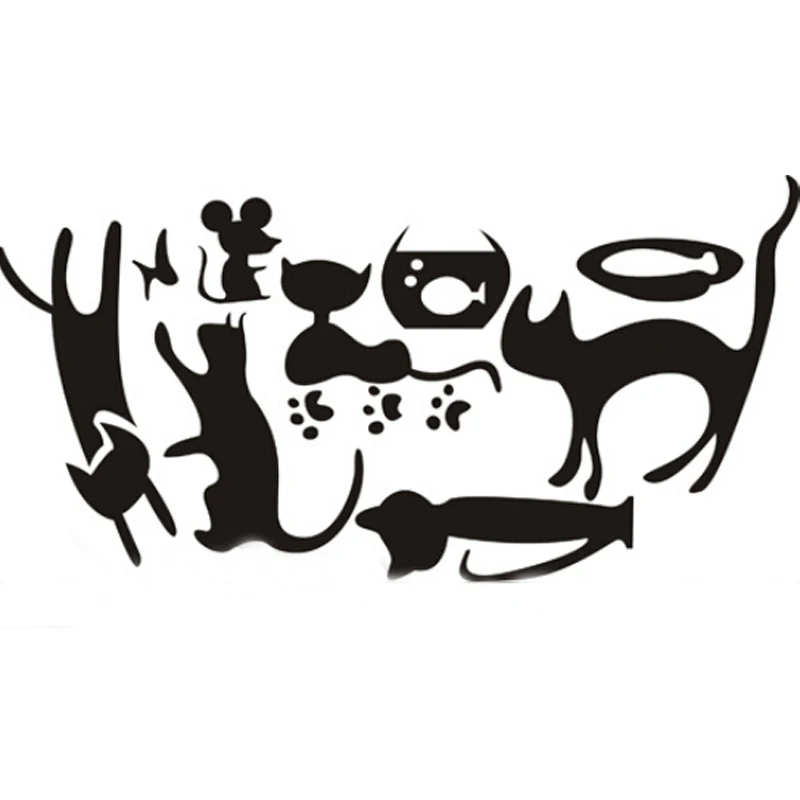 5 шт./компл. кошачьи лапы принты мыши Сменные наклейки украшение для розетки ПВХ