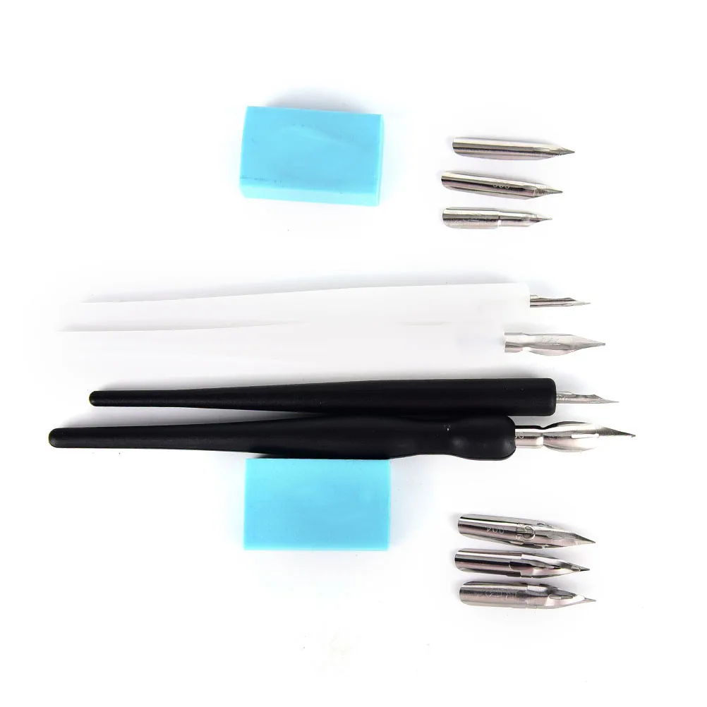 Мультяшная ручка Dip Pen Set держатель для пера ластик набор канцелярских