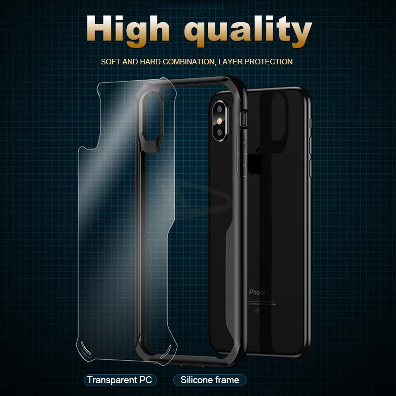 Luxury Shockproof Phone Case On The For IPhone XS Max X XR Soft Transparent Cover 8 7 6 6s Plus Bumper |