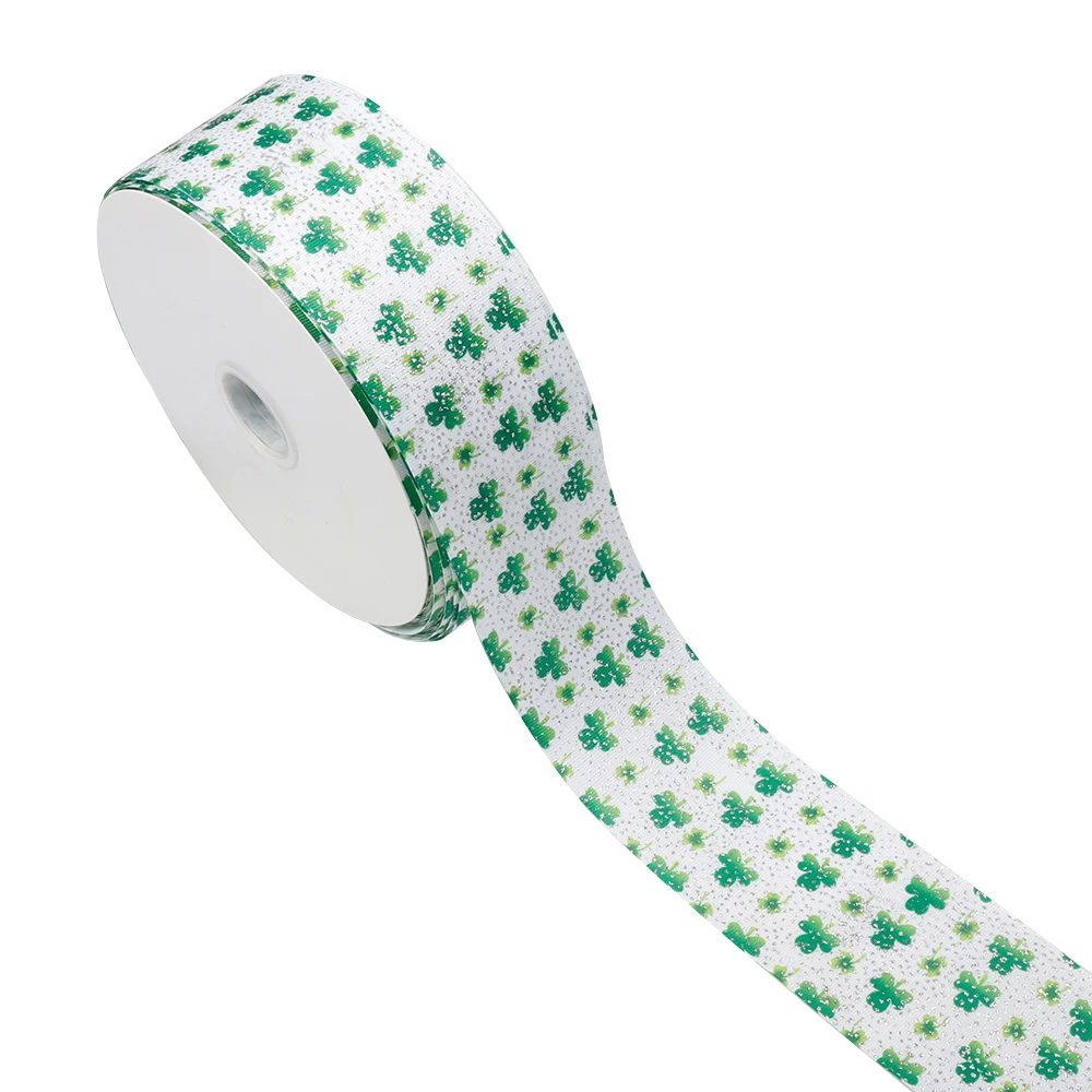 

2Yards 3"(75mm) Glitter Ribbon Shiny Chunky St. Patrick's Day DIY Hair Bows Festival Apparel Sewing Party Decoration Accessories