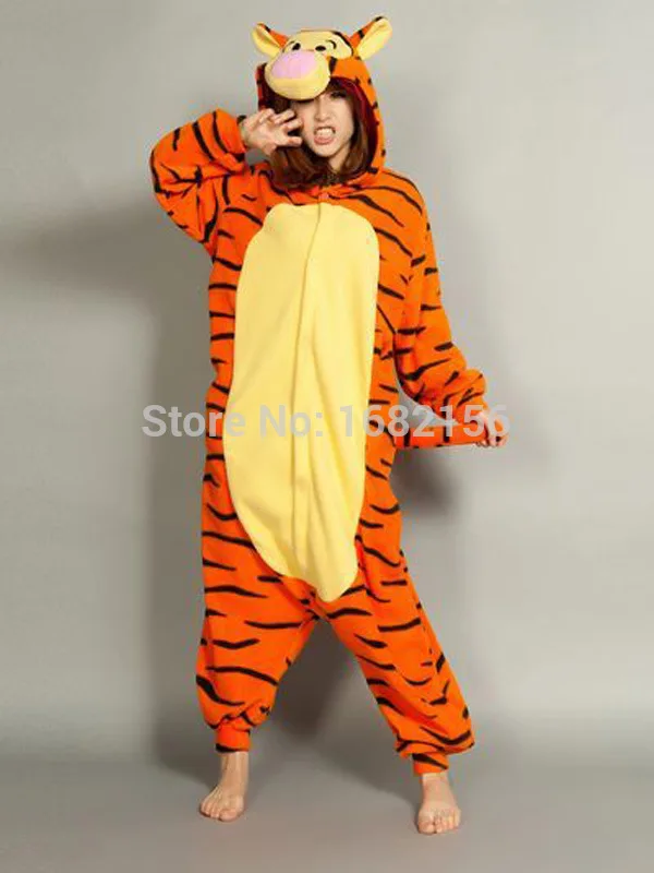 Kigurumi новый стиль Тигр телефон унисекс животное Милая Пижама для косплея костюмы