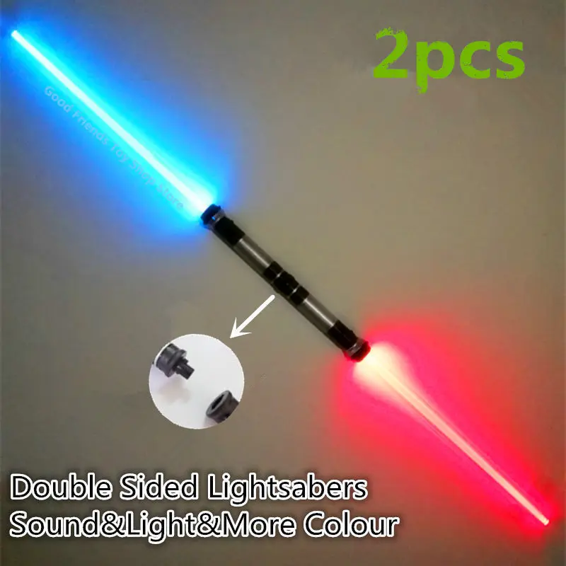 2PCS Lightsaber Boy Gril Toys Flashing Sword Cosplay Funny Star Laser Luminous Music Children's Outdoor Creative Gift | Игрушки и