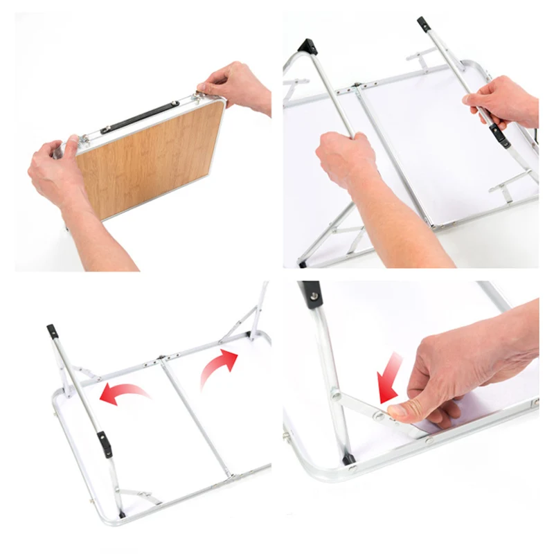 Портативный складной стол алюминиевый для ноутбука многофункциональный пикника