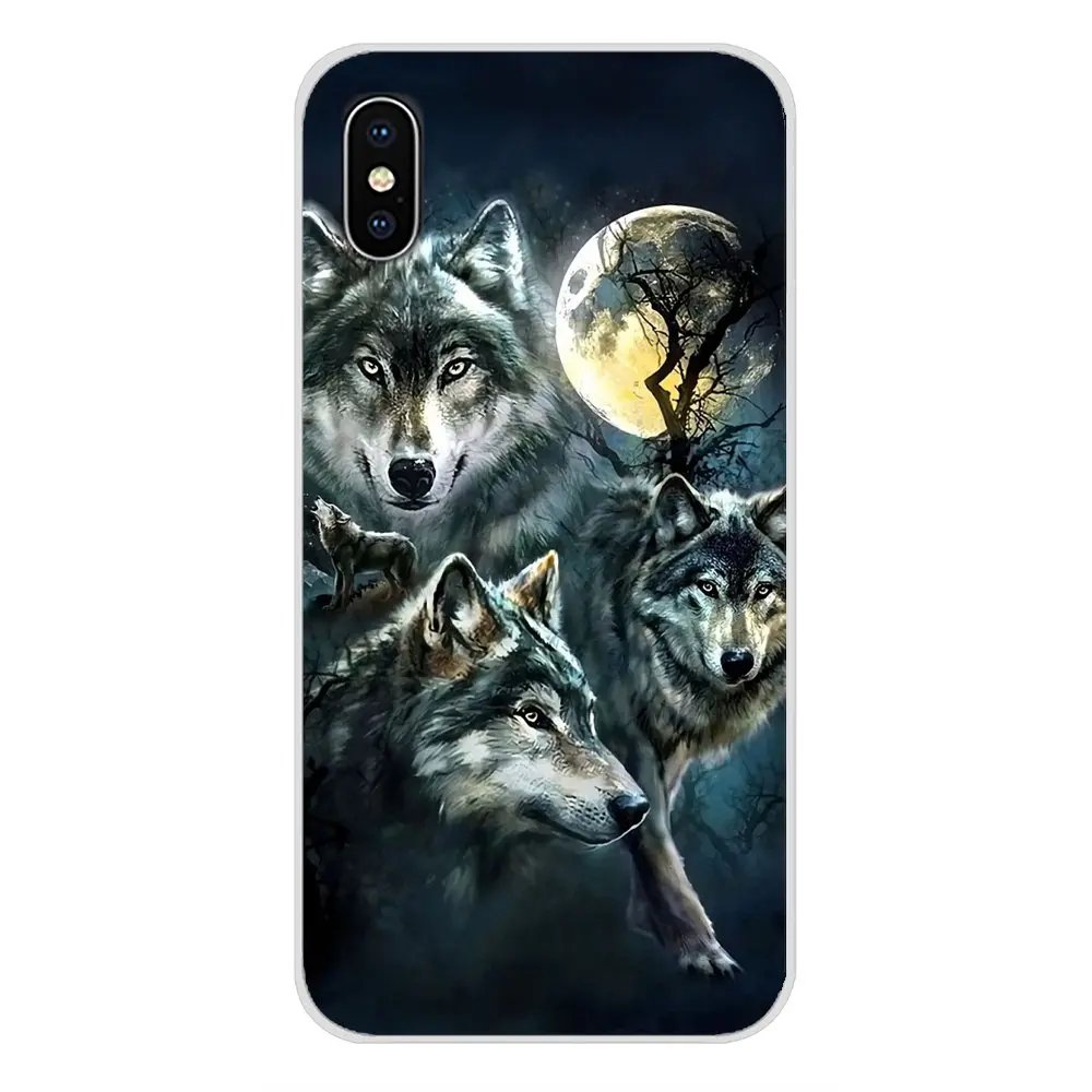 Животное волк Собака Панда цветок для Apple iPhone X XR XS MAX 4 4S 5 5S 5C SE 6 6S 7 8 Plus ipod touch