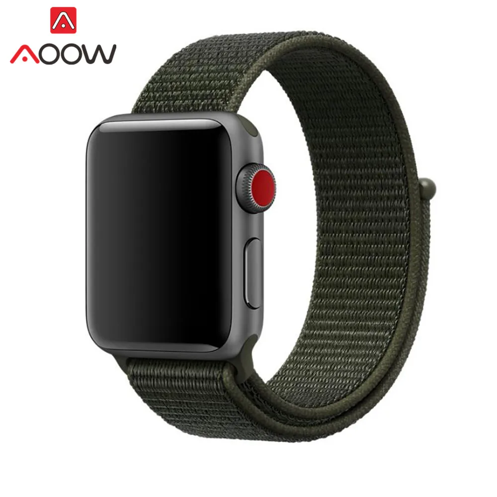 Цветной нейлоновый ремешок для часов Apple Watch 38 мм 42 мм 40 мм 44 мм тканый холщовый ремешок на липучке браслет для часов iwatch 1 2 3 4 - Цвет ремешка: Colour 10