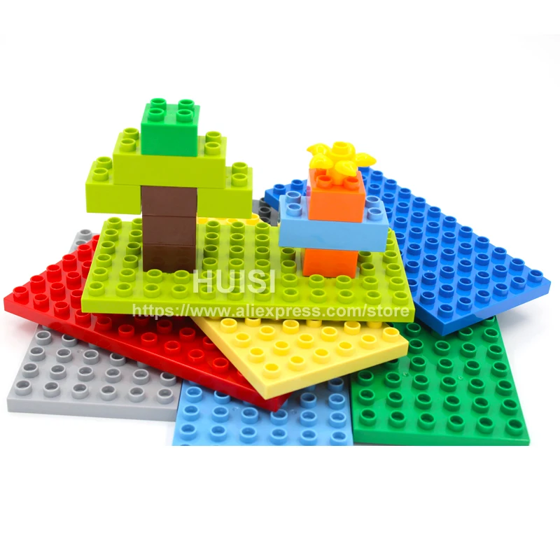 Duplo Совместимость с лего Дети DIY игрушки ABS пластик строительные игрушки блоки кирпичи части 8x8 развивающие обучающие игрушки для ребенка 3 лет