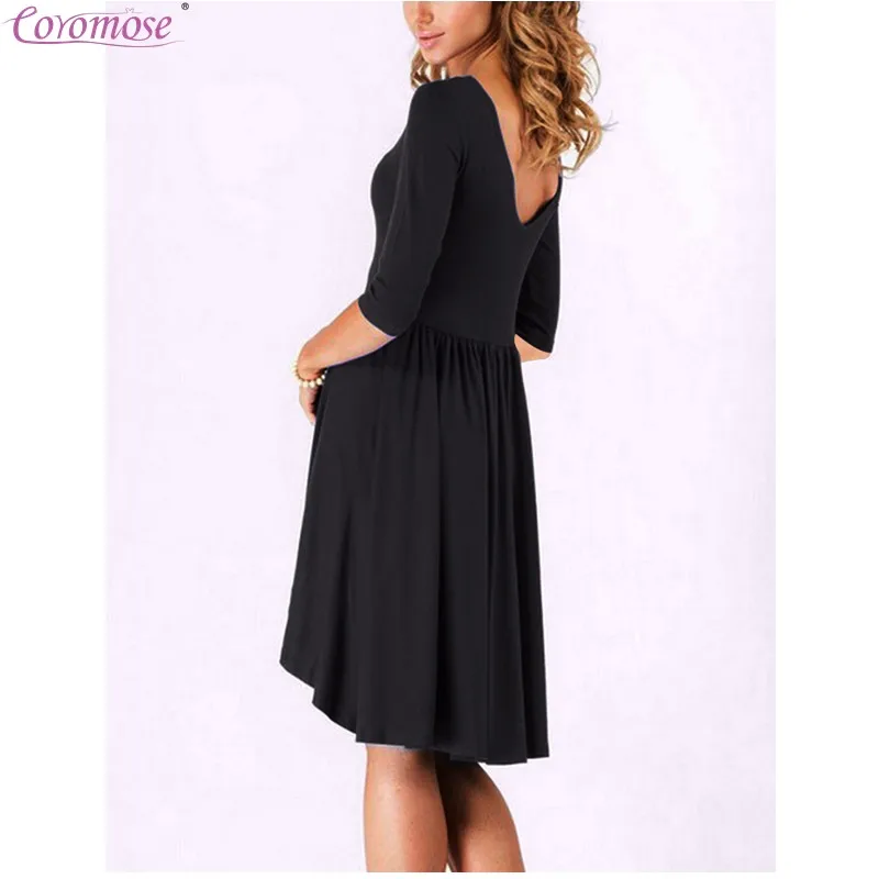 У Женская Мода V платье на бретелях с асимметричным подолом Повседневное