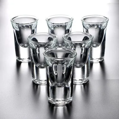 6 pcs 26ml 6 шт./компл. Thule духов выстрел Стекло Bold бар клуб стакан ликера свадебное вино Стекло es коктейльное пивные бокалы пулевая чашка Tazza стеллаж для выставки товаров Verre - Цвет: 6 pcs 26ml