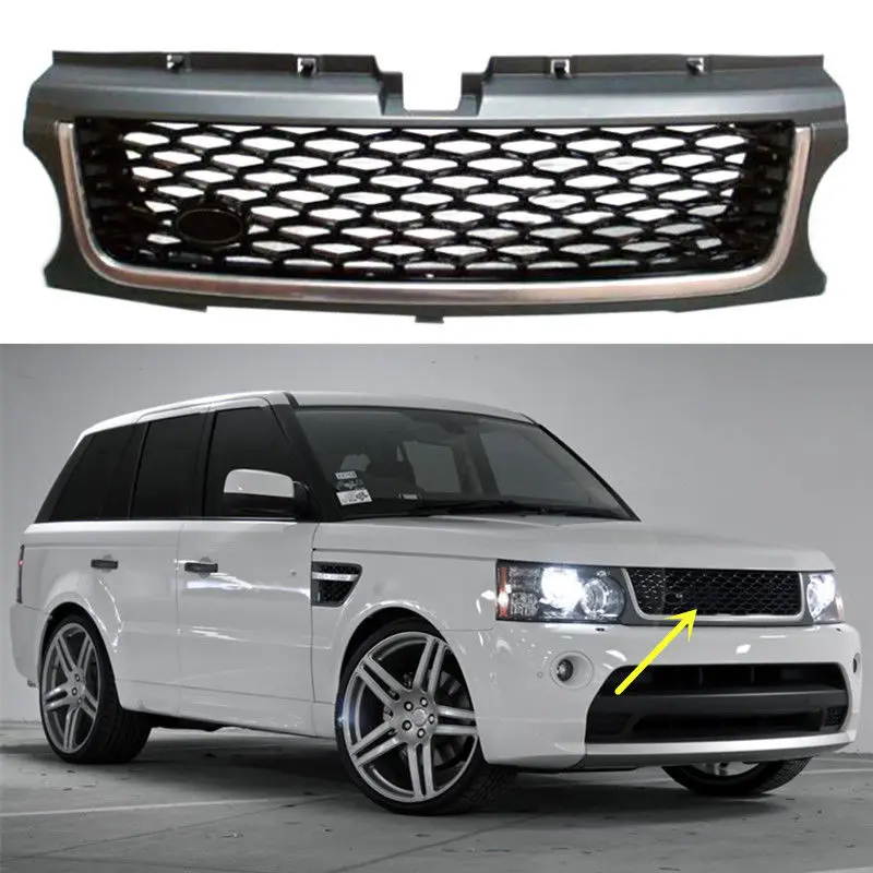 TEAEGG для Range Rover Sport 2006 2010 передний бампер автомобиля решетка сетчатой отделкой