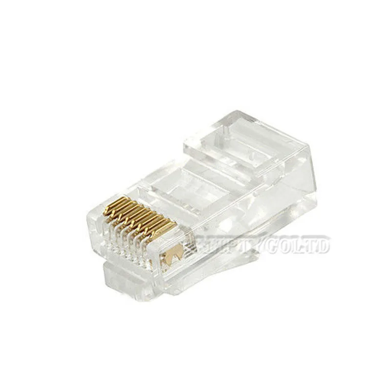 50 шт. RJ45 CAT5 кристальная сетевая модульная штепсельная вилка 8P8C для твердотельных