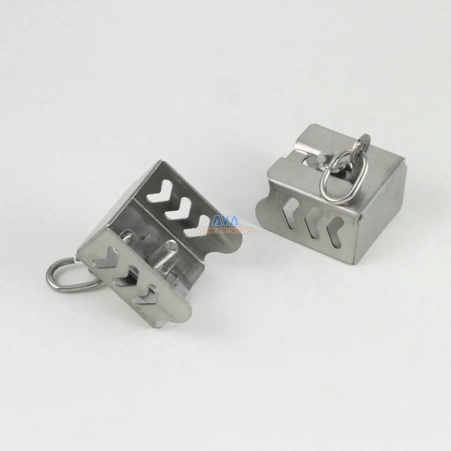 

10 Pieces Stainess Steel Curtain Track End Caps Curtain Track End Stops 28x26x17mm