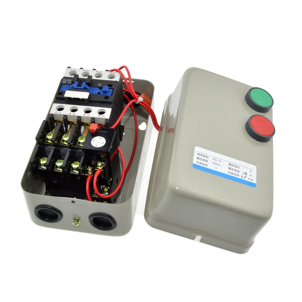 

48 VAC Coil Voltage AC Contactor 7.5KW / 10HP Power 14-22A Current Three Phase Magnetic Starter Motor Controller